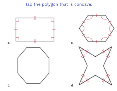 Tap the polygon that is concave.