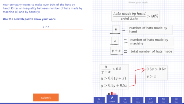 Task #2 with steps illustrated on the scratchpad