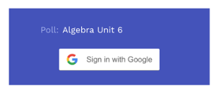 Student login prompt for Google Classroom