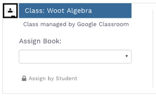 Gooogle Classroom icon inside of Woot Math