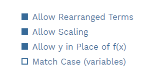 Equivalence settings