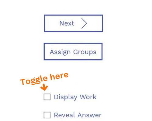 Toggle Off Display Work