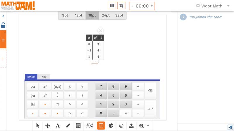 Math table