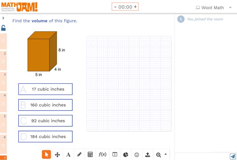 Woot Math poll in Math Jam